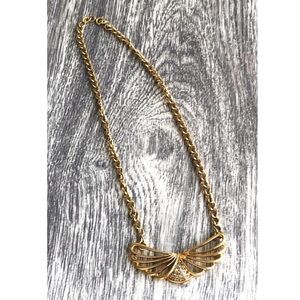 Vintage Chainlink Wing Necklace